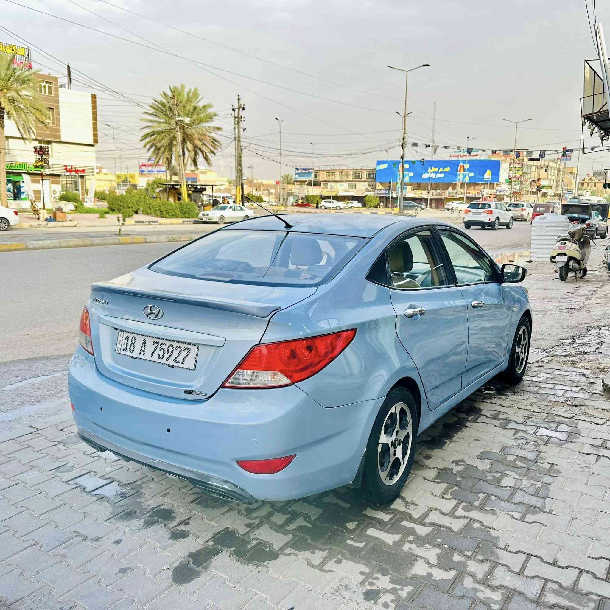 سلام عليكم اكسنت  موديل 2015 خليجي بأسمي رقم بابل أنكليزي وهزة جديده محرك 1400 وكير اوتماتيك بيها رش جاملغ وبنيد وجاملغ خلفي جمالية مكفوله من الحادث السعر 79 مكاني كربلاء ***********
