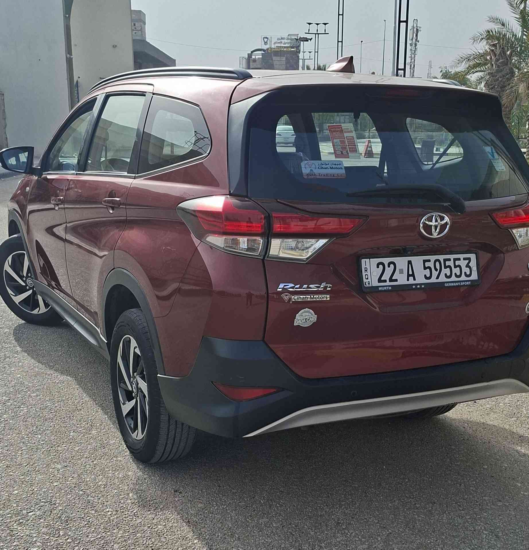 تويوتا راش TOYOTA 2020💯
موديل 2020 
المواصفات: خليجي شركة SAS 💯
 
السيارة 7راكب مريحة 
تحكم استيرن
بصمة تشغيل 
نظام اقتصادي الوقود ECO💯
نظام مانع انزلاق ABS
نظام الثبات الإلكتروني ESP
كير اوتوماتيك
دشبول خياط
داخل لونين
تبريد خلفي منفصل
🛑 محرك 1500
سبعة راكب
ستة ايرباك
حساس خلفي
اشارة بالمري
لد نهاري
لايت زنون(عالي+ناصي) LED
بك لايت LED
بك لايت ضبابي
خمسة ويل 
مدخل
‏BLUETOOTH 
‏ السعر المطلوب 150 وبيه مجال للطيبين

8📌مكان السياره النجف حي الغري سياره مال جناي
ماشييه 70 لف

الاتصال ☎️

***********📞 النجف, العراق
