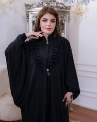 عباية خليجية • حرير إماراتي • شغل يدوي