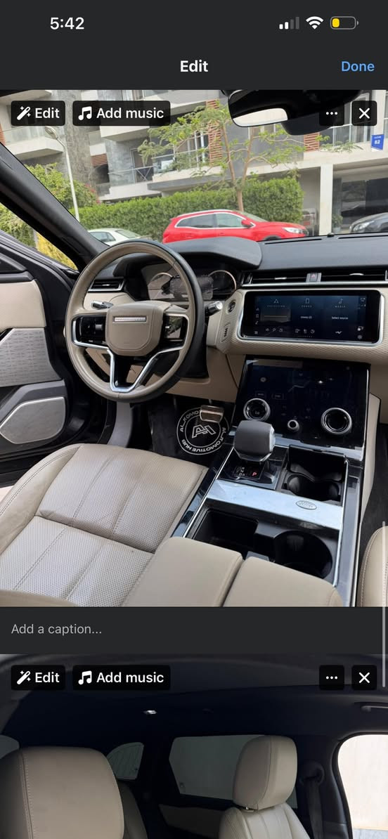 Range rover velar 2023
Se 
R- Dynamic
Black edition 
رانج روفر فيلار 
ار ديناميك SE
عداد ٥٠ الف
صيانة منتظمة
فابريكا بالكامل من الداخل والخارج 
٤ كاوتش جديد
لا تحتاج مصروف
للتواصل 01143455644


**إذا كنت صاحب هذا الإعلان وتريد حذفه لأي سبب، رجاءا أرسل رسالة إلى الدعم الفني**