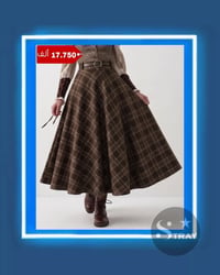 تنورة كاروهات • نسائي • طول ٨٨-٩٢
