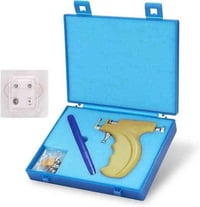 جهاز ثقب اذن احترافي من الستانلس ستيل امن و معقم لثقب الاذن والانف وال...