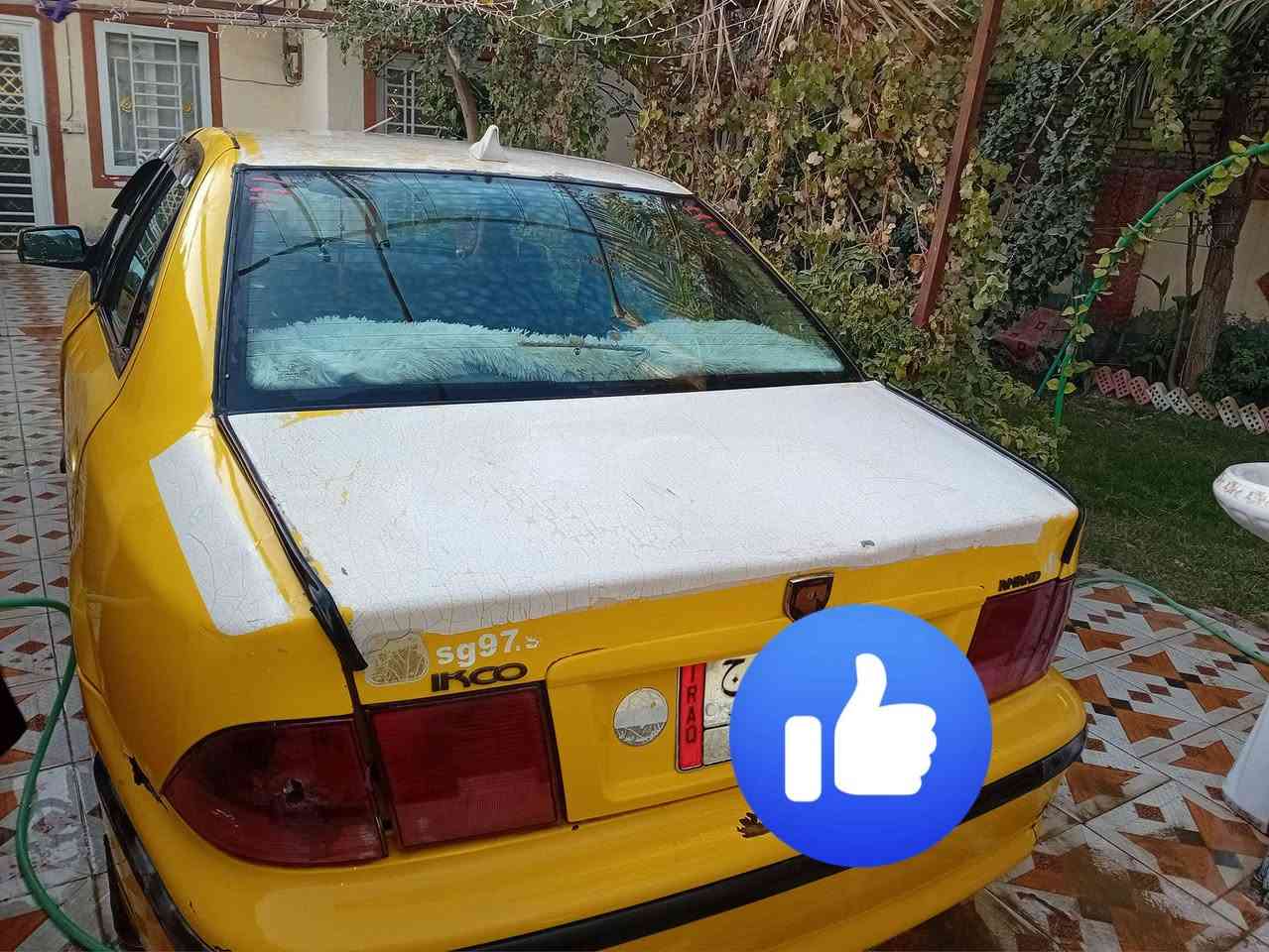 يا الله سياره للبيع  بلاش بلاش سمند 2009 رقم بغداد الماني اجره كير محرك خير من الله حداديه تعبانه ينرادلهه ترتيبات الكشر كما موضح بالصور السنويه ساقطه 218مصفره غرامات مروريه تحويل مباشر السعرررر 16ورقه يعني اقل من سعر الرقم. العنوان المسيب ***********
