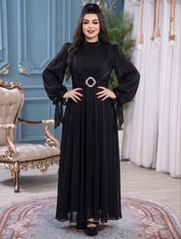 فستان كلوش • اوركنزا مبطن • مقاسات ٣٨-٤٨
