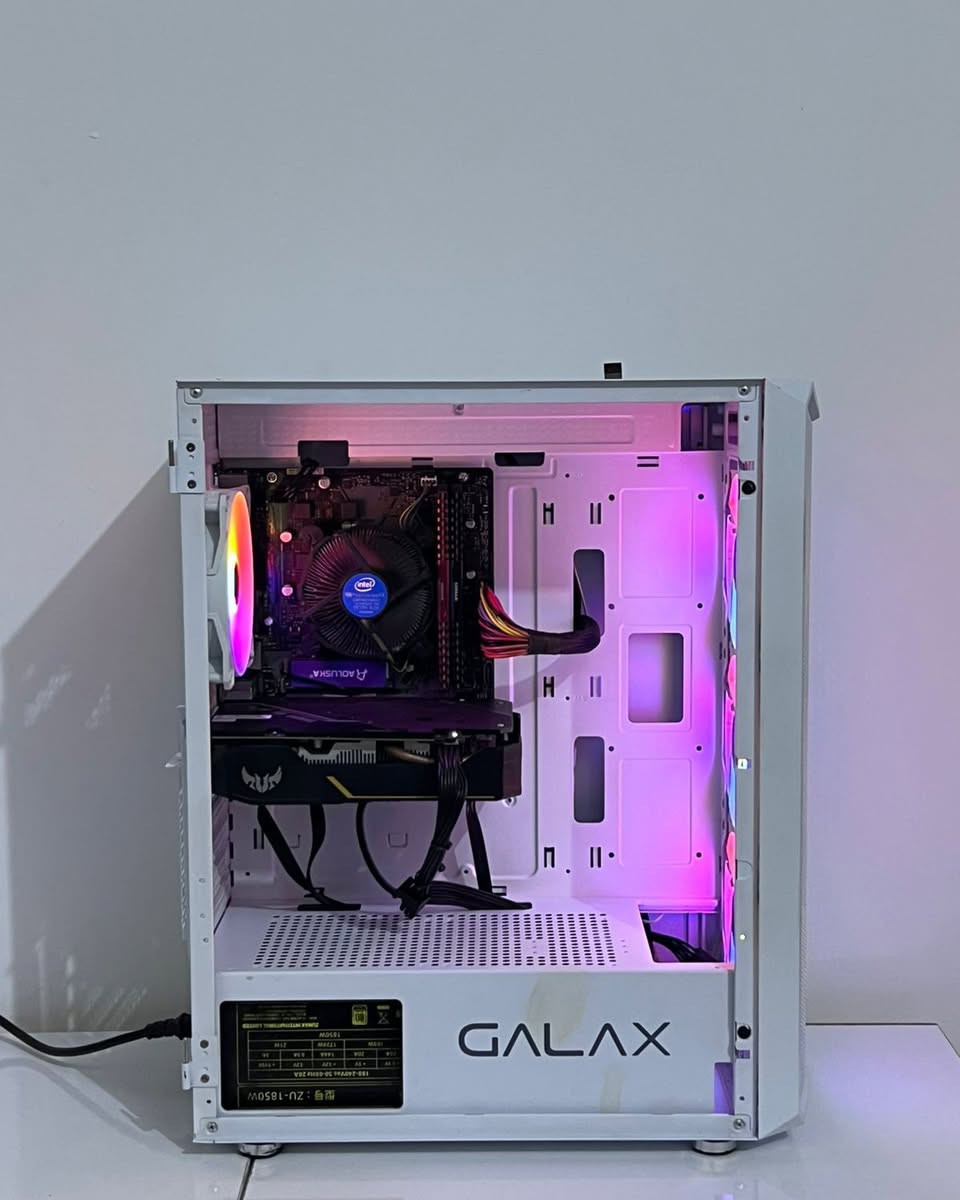 سيتاب كامل

موصفات:
CPU: Intel I5-9400f
Ram: Corsair 2 x 8gb DDR4
M.B: Asus
Storage: 512gb NVME
GPU: ASUS GTX 1660 SUPER
PSU: 1850w Gold 80+
Case: Galax + 4 RGB

شاشه Lenovo 60hz
Keyboard
Mouse
Mouse Pad 
Headphones
كيبل مالت بور 2
Hdmi x1
Wifi


**إذا كنت صاحب هذا الإعلان وتريد حذفه لأي سبب، رجاءا أرسل رسالة إلى الدعم الفني**
