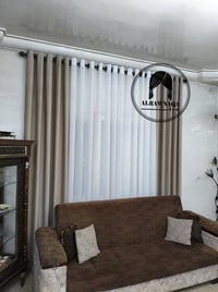 ستائر حلق • قماش grep • فرقان أحذية الأغا