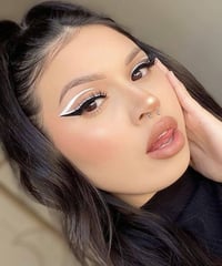 قلم أبيض • رسم العين • مكياج