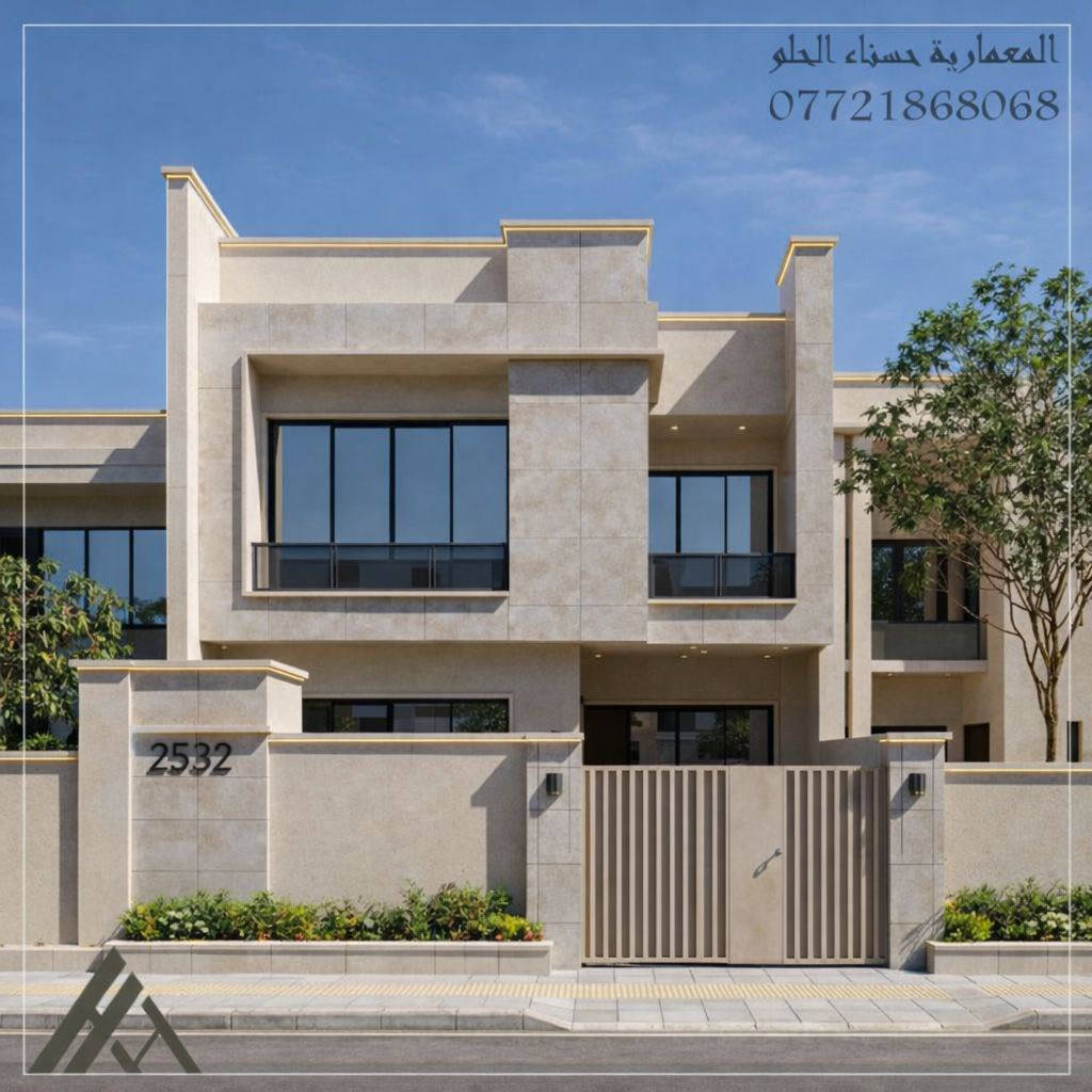 ⁨ من تصاميمي | واجهة دار سكني
في محافظة واسط - الكوت
نقدم تصاميم بأحدث الأفكار 
مع اهتمام دقيق بكل التفاصيل.

- تصاميم خارجية (واجهات نهارية وليلية)
- تصاميم داخلية
- مخططات معمارية ثنائية وثلاثية الأبعاد
- مخططات ميكانيكية
- خدماتنا متوفرة لجميع المحافظات

للتواصل وطلب الاعمال واتساب : ***********
