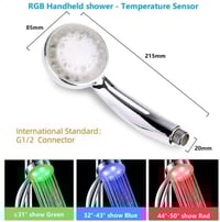 رأس دش LED • يعمل بالماء • تغيير ألوان