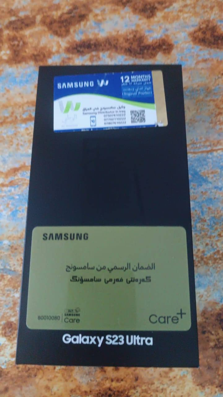 السلام عليكم للبيع S23 ultra نظيف كلش بي كارت ظمان الشاشه وكاله الجهاز جديد كلش الذاكره 256 ملحقاته كامله الجهاز على الفحص السعر 785 اي استفسار اتصل ***********
