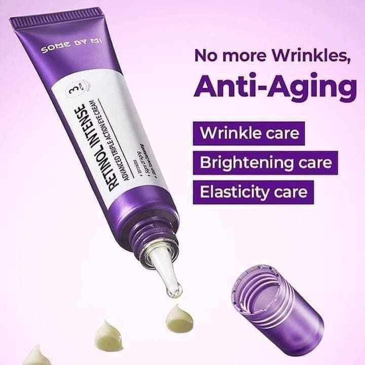 🟪 𝐒𝐎𝐌𝐄 𝐁𝐘 𝐌𝐈 Retinol Intense Advanced Triple Action 
#كوزمتك_ليا_بيوتي Eye Cream
كريم عين مضاد للشيخوخة👏🏻 مصمم خصيصًا لمنطقة العين😍 لتحسين الهالات السوداء😋 والخطوط.🙈
كريم عين غير جاف ومرطب✅
يحتوي على الببتيد والنياسيناميد💜 لفوائد أكثر إشراقًا 🩷وحمض الهيالورونات💙 والبانثينول لترطيب مكثف.
 الحجم 30 ml

الآصلي أحذروا التقليد ❌❌❌
للحجز والاستفسار ***********
عنواننا:قضاء بلد/شارع العريض/مجاور حراير او بلد مول
#متابعة_فضلآ_وليس_أمرآ #العراق #مشاهير #متابعين
