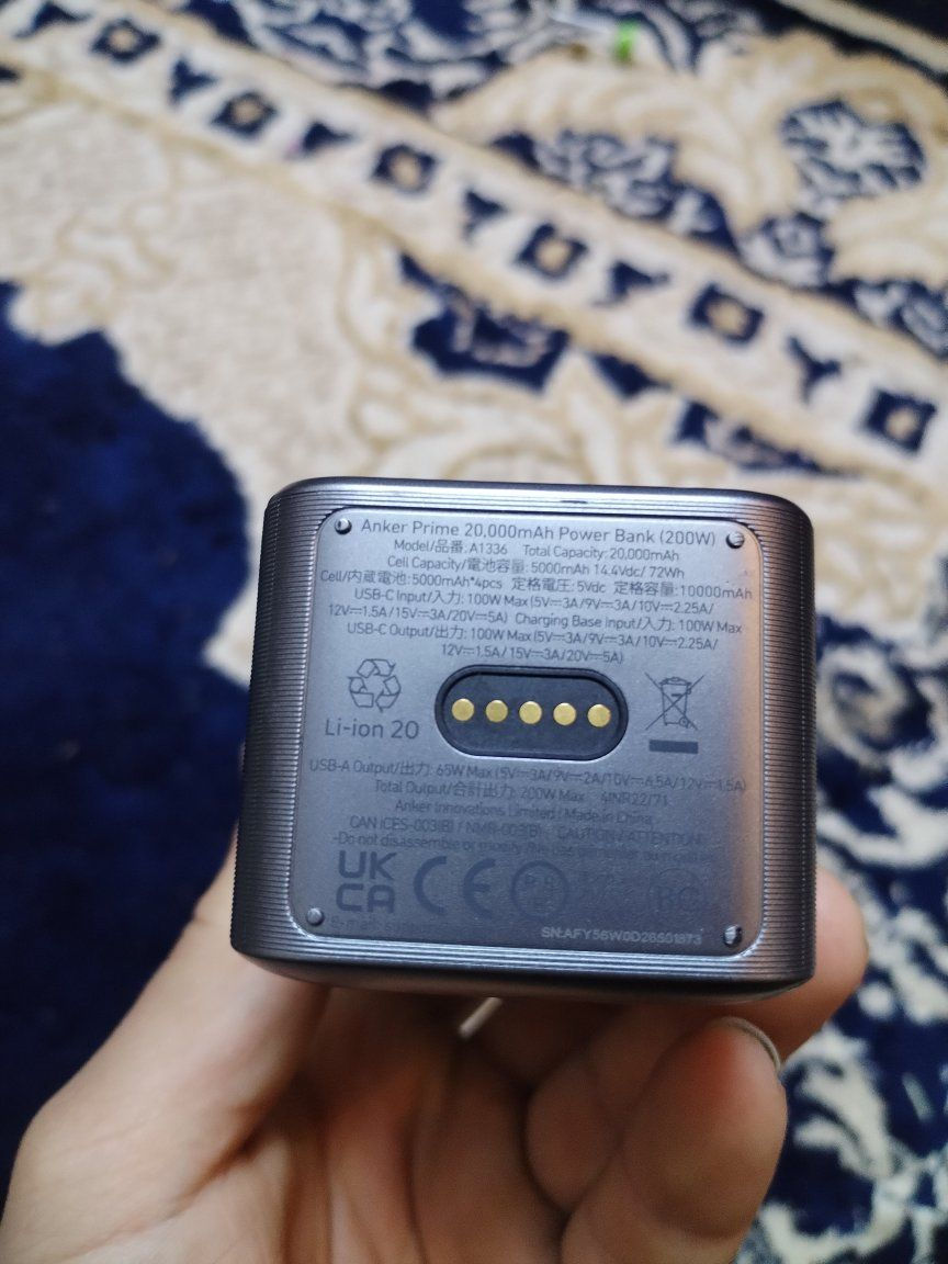 بور بنك انكر  سمارت
20000ملي امبير
 200W
سعره  ٤٠ الف باله مستخدم شرط الفحص
***********
وتساب
