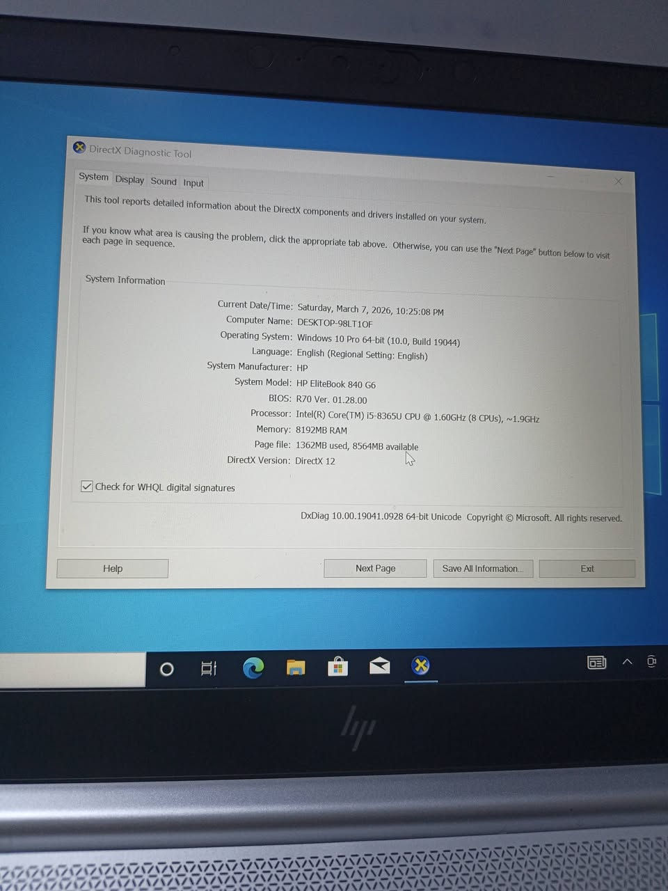 🔥 لابتوب نظيف للبيع – فرصة 🔥
💻 HP EliteBook 840 G6 (Touch Screen)

⚙️ المواصفات: 🔹 Intel Core i5 الجيل الثامن
🔹 RAM 8GB
🔹 SSD سريع
🔹 شاشة 14 إنج لمس
🔹 Windows 10 Pro

🎒 الملحقات:
✔️ وياه الشاحن
✔️ وياه جنطة لابتوب

✨ المميزات:
✔️ سريع ومناسب للدراسة والشغل
✔️ خفيف وسهل الحمل
✔️ شاشة لمس مريحة بالاستخدام
✔️ نظيف وشغال بدون مشاكل

💰 السعر: 320 ألف قابل للنقاش

📱 التواصل واتساب:
***********
