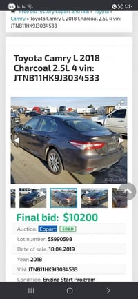 كامري 2018 رقم سليمانيه بأسمي هزه جديده  سونارها وحادثها مال امريكا با...