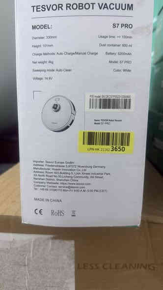 مكنسه ربورت S7 PRO شركة TESVOR الالمانيه
مسح/كنس مواصفات عاليه تحكم عن طريق ALEXA 
وعن طريق الموبايل
المواصفات موجوده بلنشر أقره وتمتع
جمله ومفرد للاستفسار ***********
حي الجامعه شارع 66
المحل بحاجه الى موظفه
