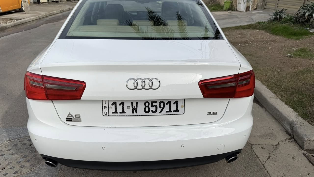 اودي A6 2013 خليجي  جديده جدآ كفاله من حادث موصفات Vip شنو بالك بيه موصفات
هند بريك بصمه 
A ستوب 
مري شفط 

شاشه قلاب 

مري قلاب اوتو 

كير تحكم سبورت

كشنات خزن ميموري

كشنات كهرباء 

ثلاجه بالجكمجه 

تبريد 3 قطع 

سماعات sp audio

عدسات زينون ليزر 9 عدسات 

لايتات متحركه مع الستيرن 

حساسات امامي خلفي مع كامره 

محرك 2.8 تنفس طبيعي سته سلندر 

غرفه جلد وكنتاره و قماره كنتاره 

تحكم تبريد جهتين منفصل و تبريد ب تكم 

سلايد روف اوتو 

 ماسحات اوتو مع السرعه وقوه المطر

5 بصمات وجنطه بصمه 

مرايه وسطيه وجانبيه تضليل اوتو 

تحكمات ستيرن 

مثبت سرعه ذكي 

بريكات برمبو 
مكاني بغداد حي الاعلام ***********
سعر بلاش ب 128 ورقه و بيه مجال حك جيه
