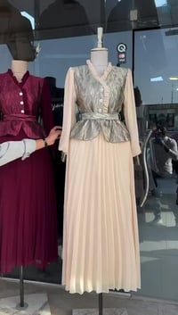 فستان عيد • شيفون مبطن • مقاسات ٣٨-٤٨