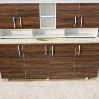 كاونتر MDF خشب #مترين ارضي وملحق مع سنك متر و٢٠ مرمر . السعر 250 الف ❤...