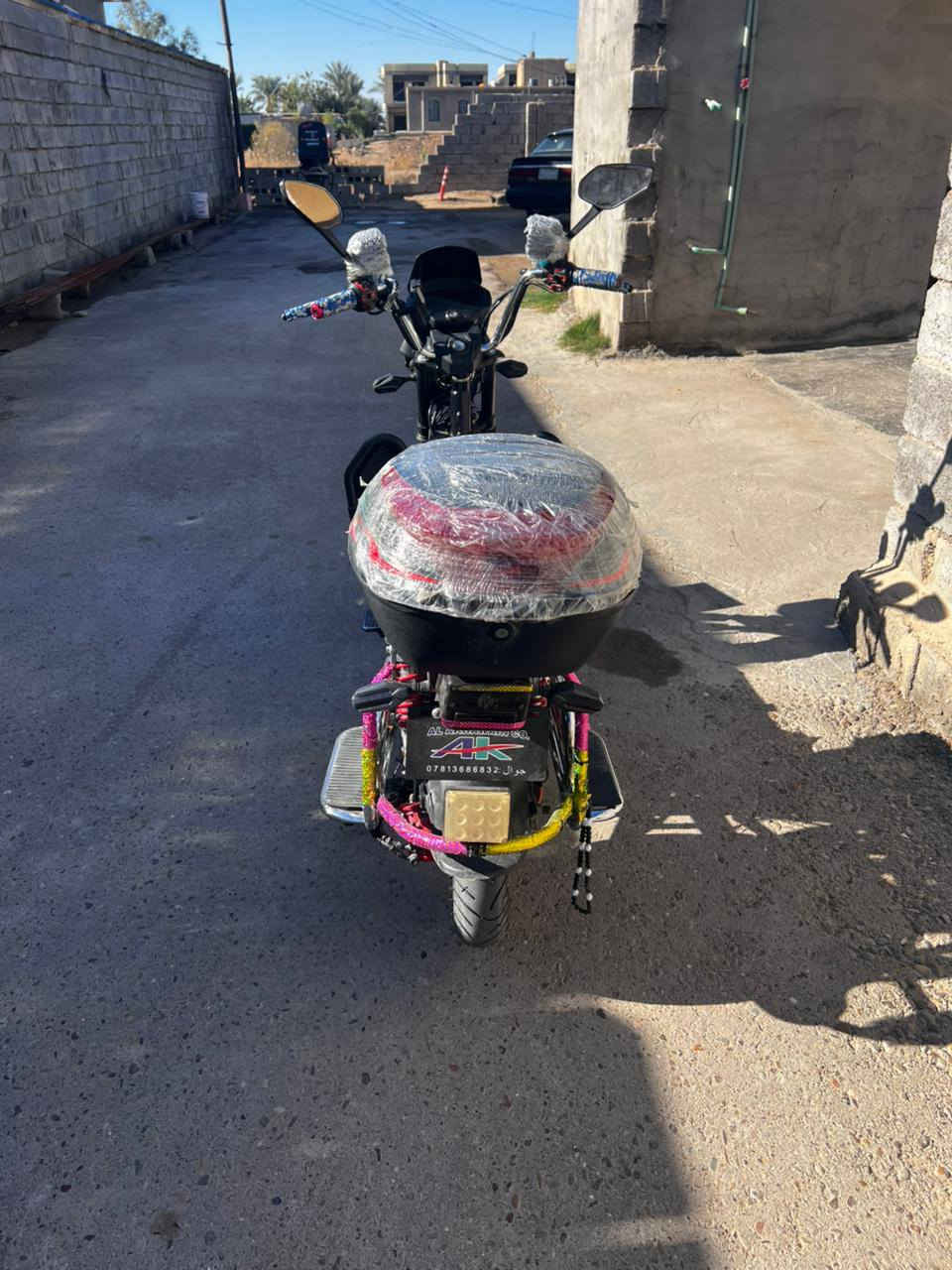 للبيع دراجه شحن 6 باتري نضافه فول موديل 25 بصمه تشغيل عن بعد جهاز إنذار مانع للسرقه  البطاريات فول عالفحص السعر 650اوبي مجال ***********🫡🫡
