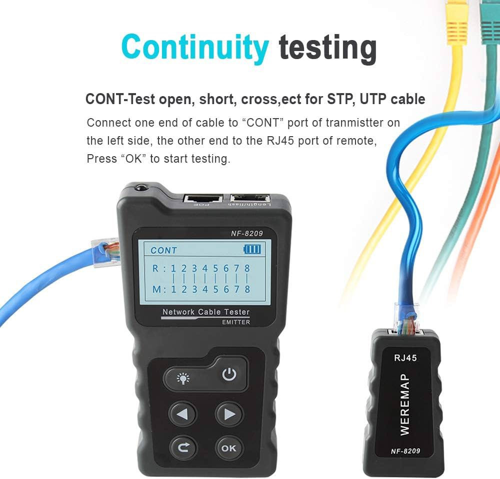 تيستر كاميرات بي اكثر من ميزة
المواصفات الأساسية
• CONT (الفحص): كشف القطع، الشورت، أو الخطأ في ترتيب الأطراف.
• Length (المسافة): قياس طول الكابل المقطوع أو الممدد (من 2.5 إلى 200 متر).
• Scan (التتبع): نغمة بحث رقمية وعادية لتحديد كابل معين وسط حزمة كابلات.
• PoE (الطاقة عبر الشبكة): فحص نوع وقوة البور في السويتش (Standard/Non-standard) ومعرفة الفولتية.
• Port Flash (تحديد المنفذ): يجعل ضوء السويتش يرمش (Flashing) لتعرف أين يربط الكابل بالضبط في الراوتر أو السويتش.


**إذا كنت صاحب هذا الإعلان وتريد حذفه لأي سبب، رجاءا أرسل رسالة إلى الدعم الفني**