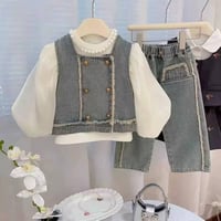 طقم بنات • ٣ قطع • قماش قطني