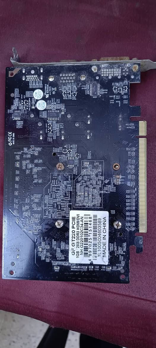يالله السلام عليكم كروت شاشه للبيع تصفح فقط 
1-Gefors gt220

2-ati radeon hd 4650 
ما عندي توصيل مكاني موصل الأيسر 

للتواصل و الاستفسار 

واتس:***********
