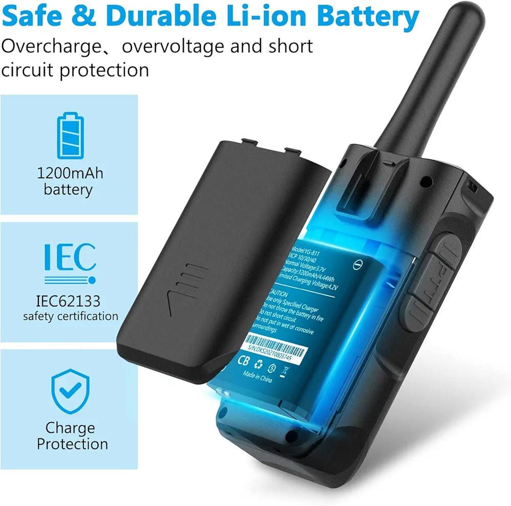 هذه أجهزة اتصال لاسلكي (Walkie Talkies) قابلة لإعادة الشحن من Auanfi. 
قابلة لإعادة الشحن ببطارية ليثيوم أيون بسعة 1200 مللي أمبير.
نطاق اتصال طويل المدى يصل إلى 3 أميال في الحقول المفتوحة.
تحتوي على 22 قناة.
وظيفة VOX (التشغيل الصوتي) بدون استخدام اليدين.
تتضمن مصباح يدوي مدمج وشاشة LCD كبيرة بإضاءة خلفية
السعر 15 الف


**إذا كنت صاحب هذا الإعلان وتريد حذفه لأي سبب، رجاءا أرسل رسالة إلى الدعم الفني**