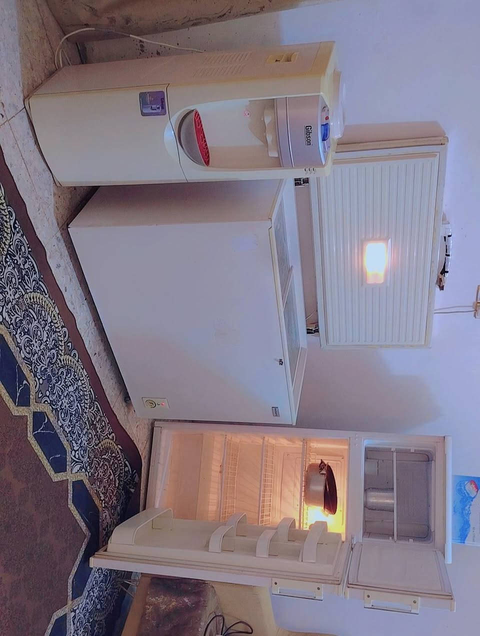 يا الله السلام عليكم ثلاجه حجم ١٤ قدم سعر ١٥٠. مجمده حجم ١٢ قدم سعر ١٦٠  براد جبسون شغال حار بارد وبي ثلاجه صغيره سعر ٦٠ قفل مكان كربلاء حي الميلاد للاستفسار ***********
