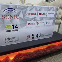 شاشه سونيك 42فول موصفات نت جديد ممستعمل  مع ضمان 175الف اي ستفسر عل 07...