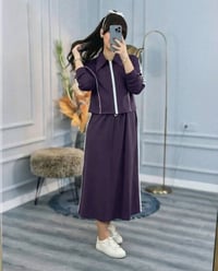 طقم تنورة وجاكيت • كريب سكوبا • مقاسات M L XL