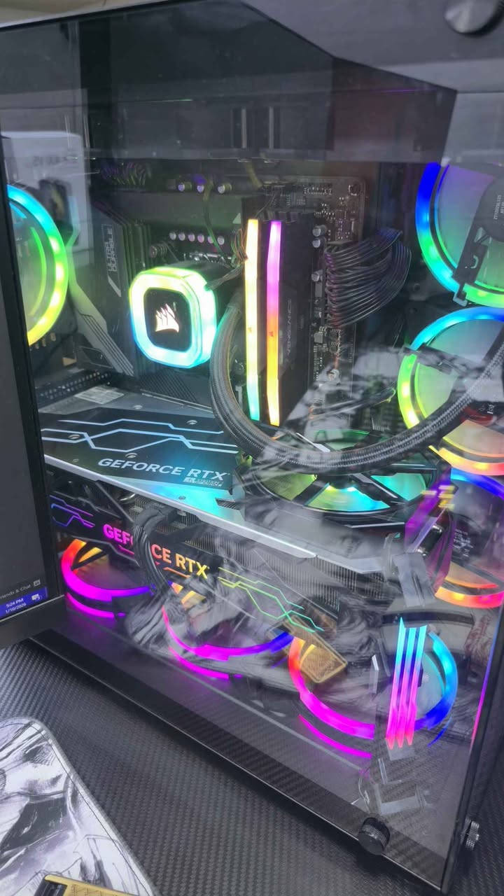 تجميعة مستعملة نضيفة كلش 
التجميعة مزوعة مواصفات كلها براندات معروفة 
نبديها بالمواصفات بسم الله:
cpu:i7 13700k
gpu:rtx 4080 galax 4 fan
mb:Z790  gigabyte ud ax wifi
ram: Corsair Vengeance 32gb 7000mhz
M.2: gigabyte aouros gen4 5000
hdd:1tb Samsung 7200rpm
ssd:lexar 256gb 
Cooler: Corsair ICU 360mm
Psu:850W Gigabyte UD 80+ gold modular 
Case: Xigmatic aquarius plus 
سعر التجميعة 3،250،000
 

عنواني تقاطع صليخ مجاور العيادة الشعبية 
***********
***********
*********** بغداد, العراق
