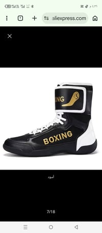حذاء ملاكمة • قياس ٣٩ • أسود وأبيض