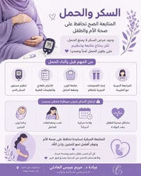 🌸 السكر والحمل… المتابعة الصح تحافظ على صحة الأم والطفل 🌸 وجود مرض الس...