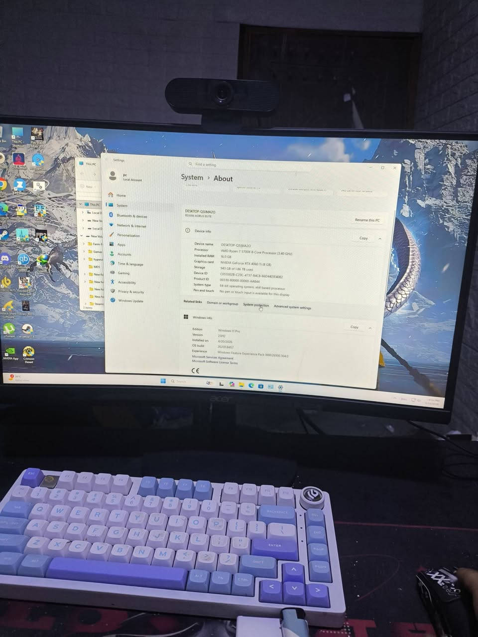 كرت شاشه rtx4060Ti 8gb
رامات DDR4 3600 2x8

معالج ryzen7 5700X

m.2 512

مذر بورد B550M AORUSELIE 

مبرد مائي AC SE 240 (aigo) 

شاشه  Acer 180HZكيرف مقوسه 

بور       750w

السعر مليون و 600 وبي مجال مكاني كربلاء شهداء سيف سعد 

ملاحضه كل كراتين القطع موجوده 

سبب البيع عدم التفرغ 

التواصل خاص او على رقم  ***********
