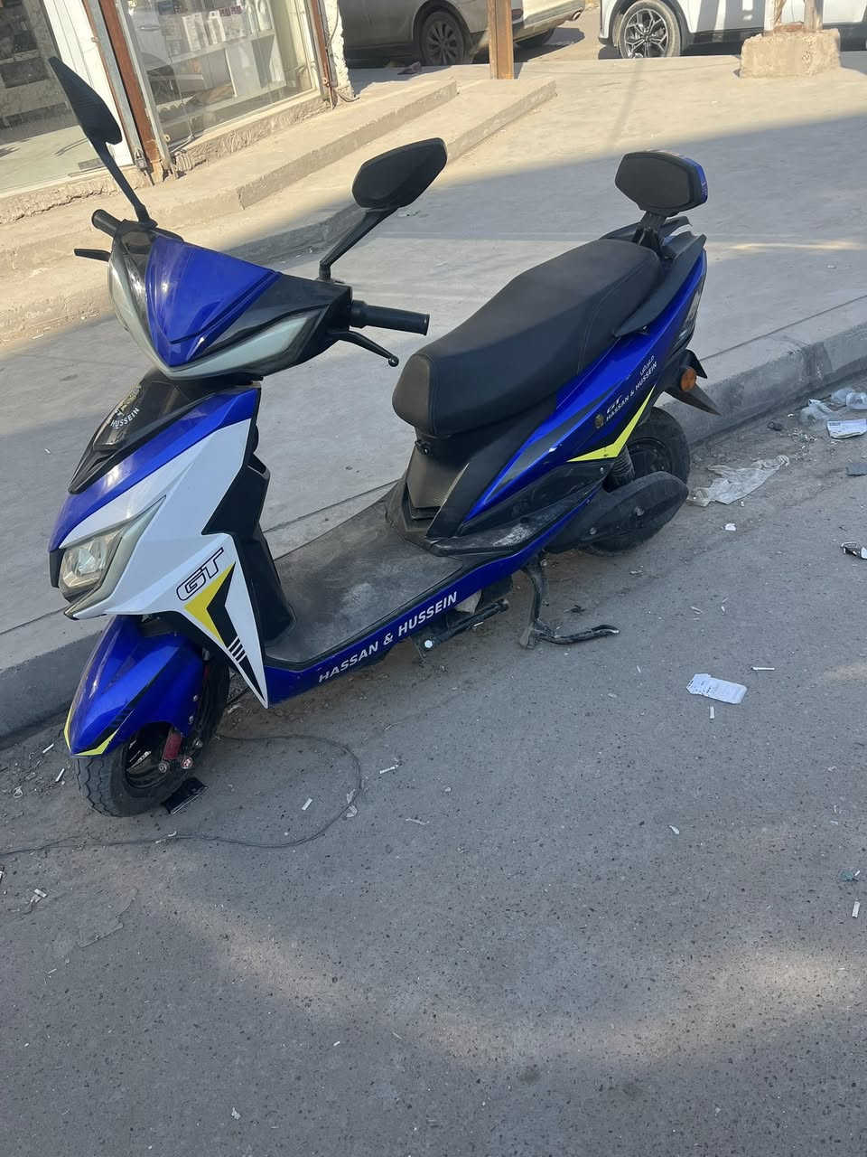 دراجه شحن سكنز gt2025  ست بطاريات ثلاث سرع تمشي  60حقيقي ثلاث انضمه تشغيل مثبت سرعه بركات دهن دراجه كامل مواصفات  دراجه جديده كلش شحنها خير من الله بغداد قرب ساحه اللقاء  ***********
