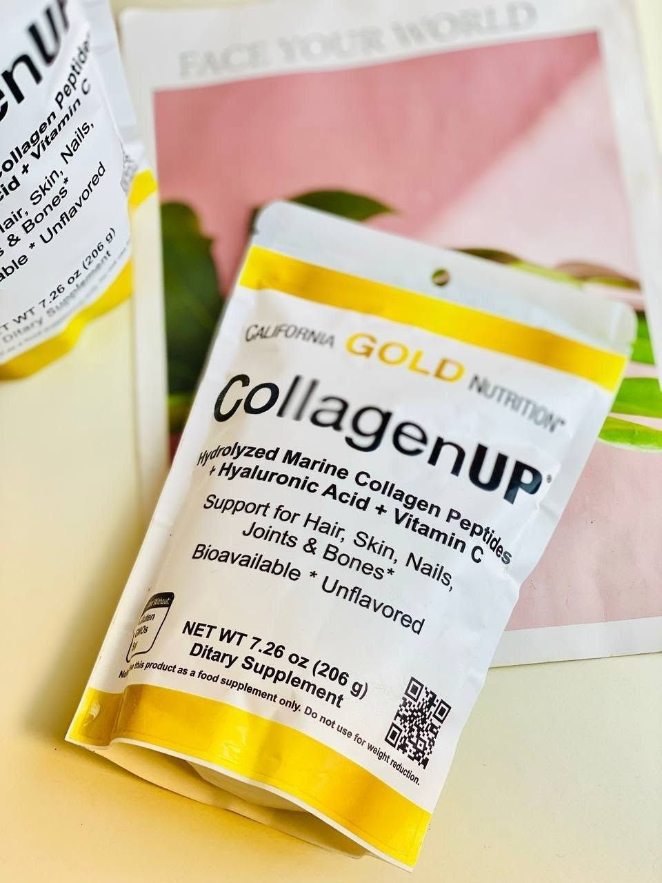 ✨ كولاجين أب  California Gold Nutrition CollagenUP، توفر  مكمل الغذائي الشهير على شكل مسحوق غير منكه يحتوي على ببتيدات الكولاجين البحري المتحلل مائيًا، مدعمًا بحمض الهيالورونيك وفيتامين جـ (C).

المكونات الرئيسية :-
ببتيدات الكولاجين البحري المتحلل:  كولاجين مستخلص من الأسماك ومكسر جزئيًا لسهولة الامتصاص، ويعمل على دعم مرونة الجلد وبنية العظام والمفاصل.
✔️ حمض الهيالورونيك: يساعد على حبس الرطوبة داخل الأنسجة، مما يعزز ترطيب البشرة وليونة المفاصل.

✔️ فيتامين جـ : عامل أساسي ومحفز لإنتاج الكولاجين الطبيعي في الجسم، فضلاً عن كونه مضاداً للأكسدة.

يُستخدم هذا المكمل بشكل عام لأغراض التجميل والعناية بالجسم، وتشمل فوائده

✔️ تعزيز نضارة البشرة زيادة ترطيب الجلد وتقليل مظهر الخطوط الدقيقة والتجاعيد مع الاستمرار.
✔️ دعم المفاصل والعظام للمساعدة في مرونة الأنسجة الضامة وتقليل خشونة المفاصل.
✔️ تقوية الشعر والأظافر مد الجسم بالأحماض الأمينية اللازمة لنمو أظافر وشعر أكثر قوة وصحة.
#الاصلي المنشأ امريكي 🇺🇸💯 
#تسليم_فوري من iHerb امريكا  🇺🇸 ✅
🚘 يوجد خدمة توصيل لجميع محافظات العراق


**إذا كنت صاحب هذا الإعلان وتريد حذفه لأي سبب، رجاءا أرسل رسالة إلى الدعم الفني**