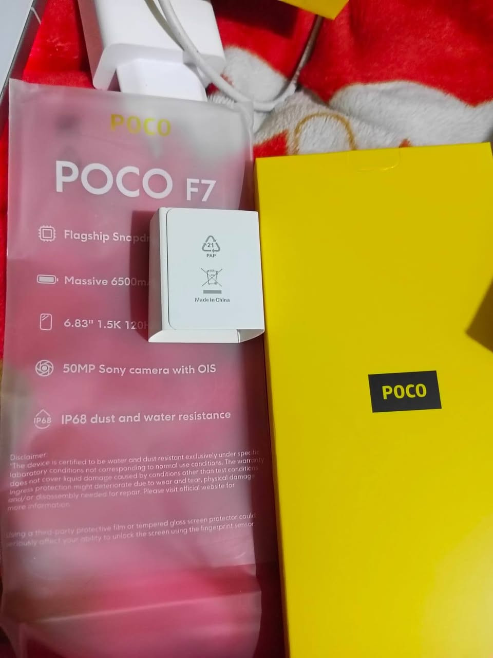 سـعر380 الف. عنواني بغداد المشتل رقم الهاتف(***********) واتساب. هاتفPoco f7 وحش الالعاب حرفياا🚀🔥. هاتف مستخدم قليل كامل كارتونه وشاحنه الجهاز يلمع نضافته ﴿100%﴾ ببجي120Fps فريمات قويه وثابته جدا. شاشه120Hz معالج Snapdragon 8s Gen 3 ⚡. بطاريته 6500mAh عملاقه جدا انسه الشحن نهائيا قوه الشحن 90W يعني حرفياا كلش سريع المتانة: فخامة التصميم مع حماية IP68 ضد الماء والغبار..
