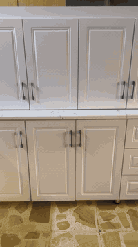 كاونتر تفصال داخل المنيوم خارج HDf بلوك قياس 3 امتار وسنك متر ونص كامل...