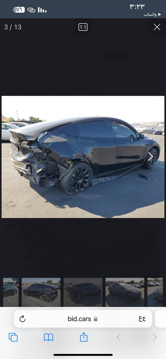 سلام عليكم تسلا واي موديل 24 دبل ماطور لون اسود داخل ابيض ويل 20 بلادي الحادث جاملغ وصندوك الدوك مدل بدون صبغ ولدعاميه هم بدون صبغ يعني بس الجاملغ صبغ السياره هيه واصله اربيل تترقم اربيل تريدها مرقم تريد انته ترقمها بسمك اي اسفسار اتصل بيع او مراوس *********** السياره بدون ايرباك السعر 215
