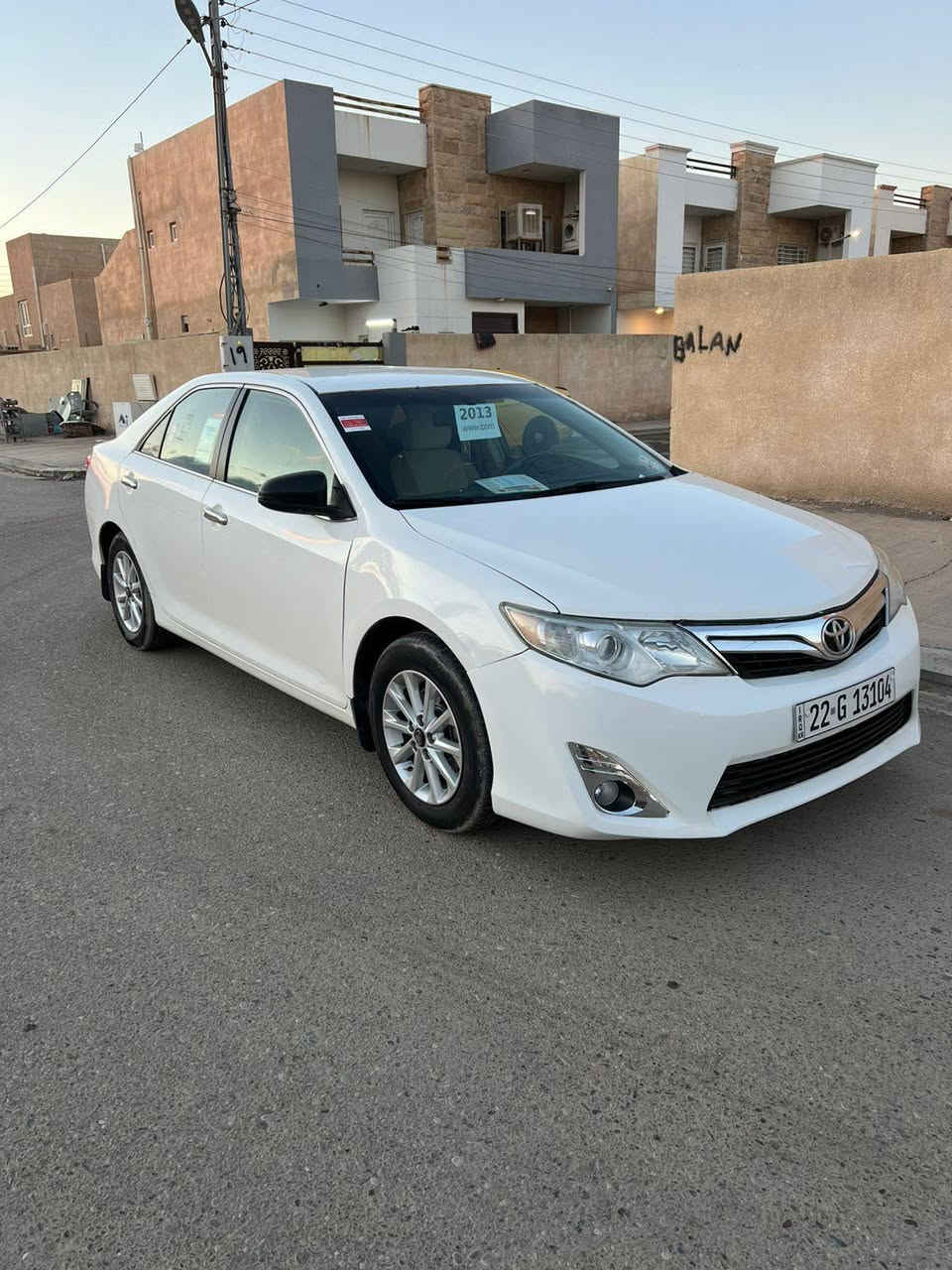 كامري 2013 خليجي 
سنوية وهزة جديدة 
كير محرك 
تايرات 
تبريد ثلج 
بدون صبغ 
بيها بس البنيد وجاملغ مفتوح بدون صبغ 
السعر 133 مكاني تكريت 
***********
