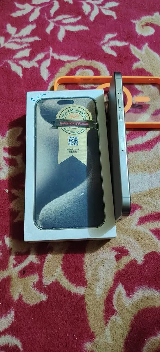 السلام عليكم موبايل للبيع ايفون15 برو ماكس ذاكرته 256 بطاريته 85 دبل شريحه نظافته 100% ملحقاته كامله سعر 1,100 وبي مجال عنوان بغداد الشعب الاستفسار على هذا الرقم ***********
