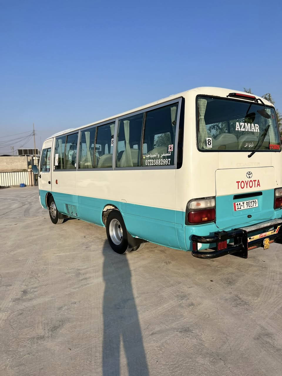 سلام عليكم 
رمضان كريم على الجميع من رخصه الادمن المحترم 
تويوتا كوستر ياباني  موديل 2005 مصفره هيئة وغرامه سنويه بأسمي رقم جديد محرك اكسل بشرط تبريد منقص غاز فقط السياره بيهة صبغ بالبجم والصفحة القصيره والاخضر بدون دواخل  مكان السياره ديالى خانقين السعر 158 وبي مجال بسيط 
***********
