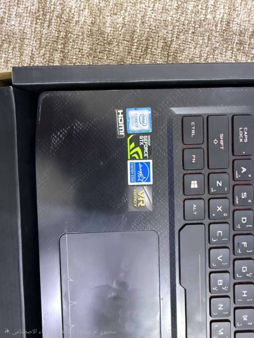 شرق أوسط استخدام شخصي Asus ROG Strix بحجم كرت شاشة 6GB  مع ملحقات كاملة (كارتونه الأصلية)
الجهاز اخو الجديد🔥
Display: 15.6 -inch FHD (Full HD)
Processor (CPU): Intel Core i7 7700 HQ
Graphics Card (GPU): NVIDIA GeForce GTX 1060 (6GB)
Memory (RAM): 16GB DDR4 (8GB × 2)
Storage: 1TB  SSD
Wireless: Wi-Fi + Bluetooth 
Keyboard: Arabic and English 
كيبورد ضوئي اكثر من مليون لون واضائته رهيبه🔥
وياها كارتونه الأصلية وشاحن الاصلي

تواصل *********** واتساب فقط
اكثر من نوع ضمان عله نفس الجهاز 
 متوفر توصيل لكل العراق او استلام مباشر
