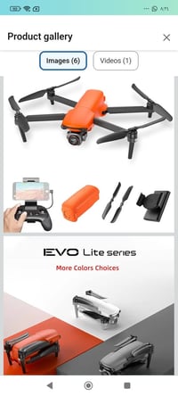 تحية طيبة توفرت طائره درون ماركة اوتيل وقت طيران40دقيقه ارتفاع 800 مدى...