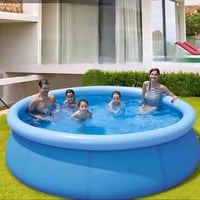 مسبح حلقةنفخ  يتكون من٣طبقات  القطر24. cm  الارتفاع 63 cm مع منفاخ هوا...