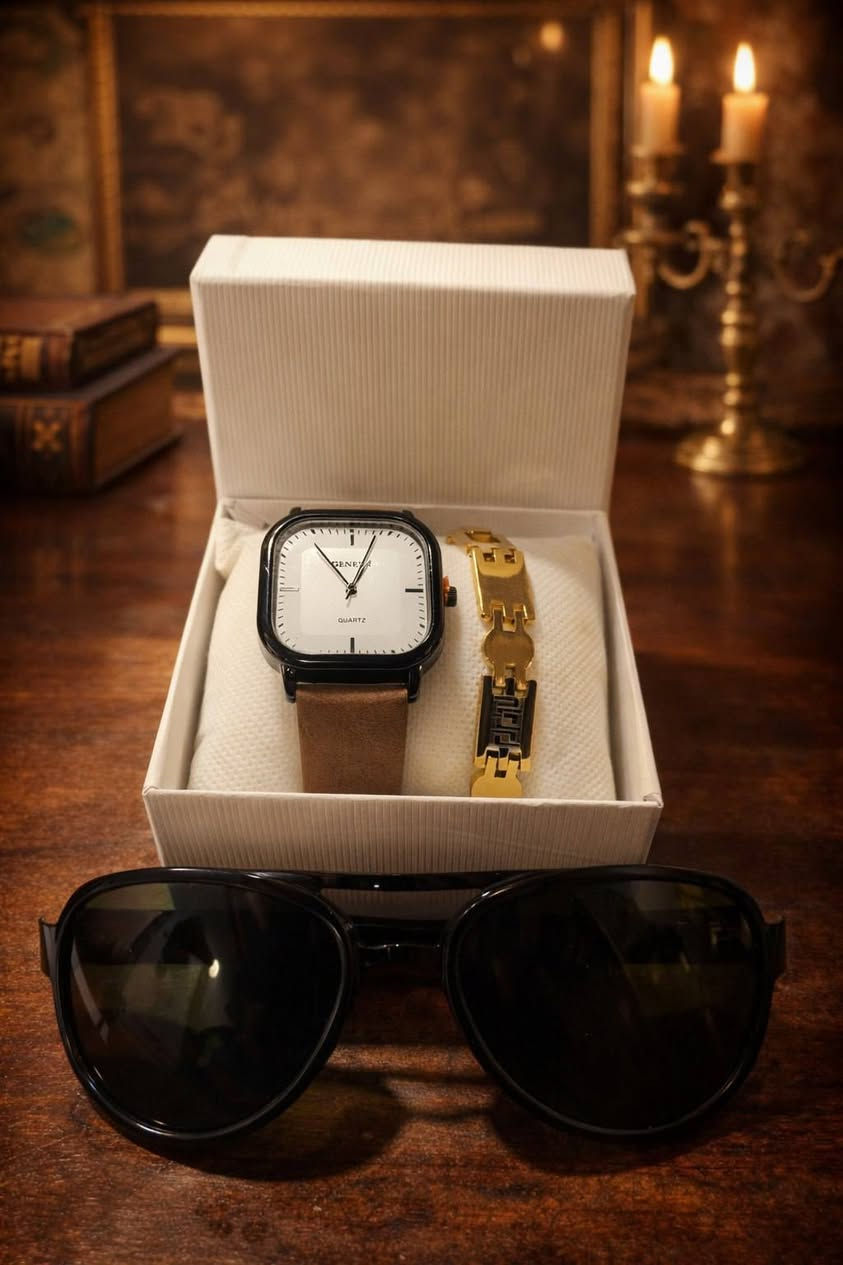 🎁💝 اختر الهديه التي تفرح قلب احبابك 🎁💝
   بكج الاناقه ✨💫✨💫
 ✅ ساعه رجالي انيقه وعصريه 
 ✅ نضاره شمسة انيقه وجذابه
 ✅ سوار اصلي 100٪ درجة اولى طلاء ثابت 
  السعر 7500 دينار 
توصيل سامراء الف دينار 
توصيل اقضية صلاح الدين ثلاث الاف 
توصيل باقي المحافظات خمسة الاف 
***********
واتساب او اتصال او خاص 
الفحص امام المندوب
