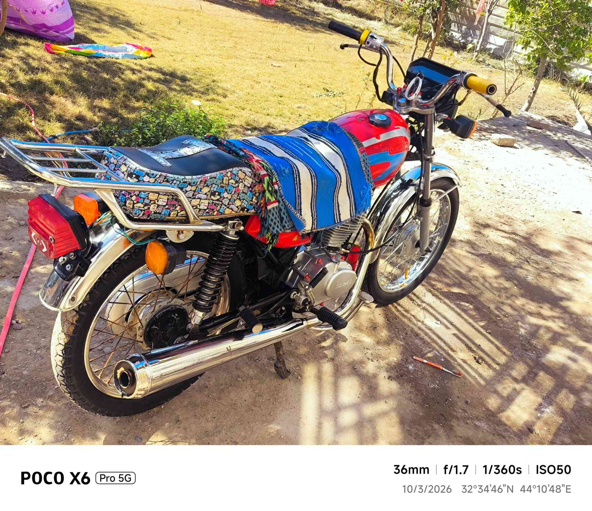 سلام عليكم دراجه للبيع شاصي 16تعمير 2025 نامه امتياز كلك مكفوله من السرقه نضيفه شوفت عينك كشن التفصال السعر 450وبيها مجال  معمره بشهر الثالث مكاني كربلاء طويريج السياحي هاذا رقمي***********
