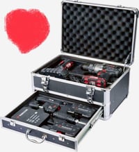 دريل همر فتح وشد  جديد ملحقات  ١-دريل +بطاريتن +شاحنه سوبر جارج  ٢-جنط...