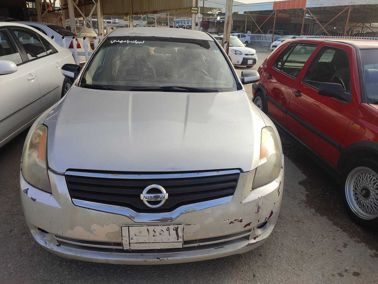نيسان ألتيما 2008 – للبيع
🔹 المحرك: 2.5
🔹 القير: CVT
🔹 السيارة خليجي
🔹 اللون: (سلفر)
🔹 الملاحظات: (تبريد كير محرك مشروط / بيه جاملغ امامي صبغ بدون دواخل وبيه جراد قليل)
السيارة نظيفة نسبةً لعمرها، ما محتاجة شي أساسي، تصلح للاستخدام اليومي.
💰 السعر: (58) وبيه مجال 
📍 المكان: (الديوانية/غماس)
📞 الاتصال: (***********)

