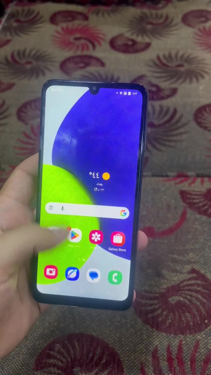 A22
ذاكره 128
جهاز جدا سلس 
كلشي موضح بالفديو 
سعره 89 فقط 
***********
يوجود توصيل نفس اليوم فقط بغداد
